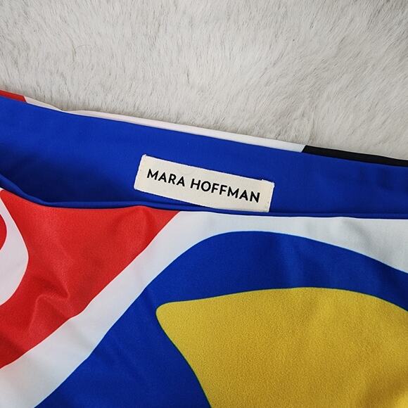 NEW Mara Hoffman Zoa Low Rise Swim Bikini Bottom Cream Multicolor - Picture 8 of 11